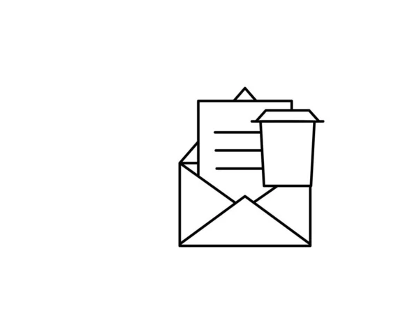 Email Trash Sms Icon Simple Line Outline Vector Information Transfer — Stockový vektor