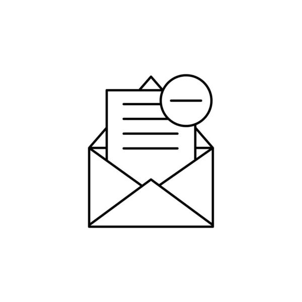 Email Delete Spam Icon Simple Line Outline Vector Information Transfer — Image vectorielle