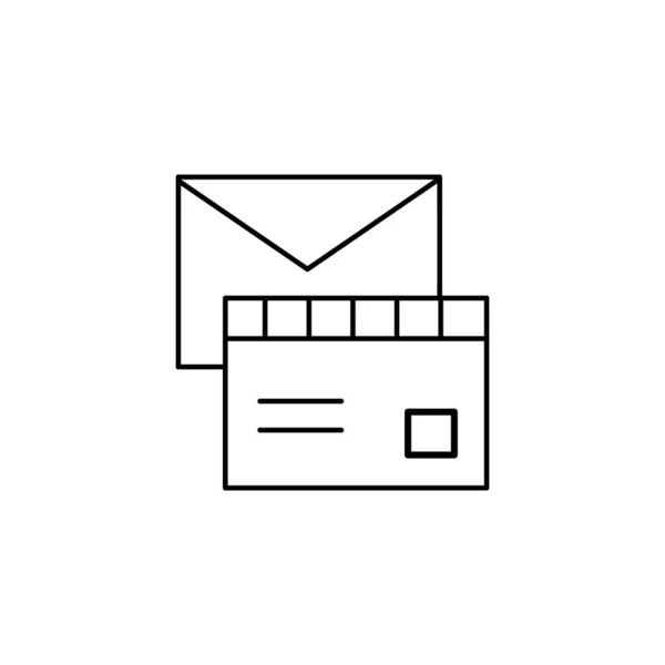 Envelopes Message Icon Simple Line Outline Vector Information Transfer Icons — Stockový vektor
