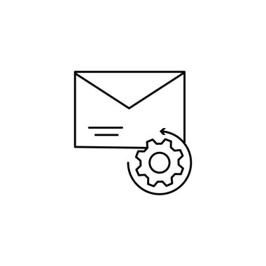 Message, gear, envelope icon. Simple line, outline vector of information transfer icons for ui and ux, website or mobile application on white background