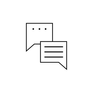 Chat, writing, message icon. Simple line, outline vector of information transfer icons for ui and ux, website or mobile application on white background