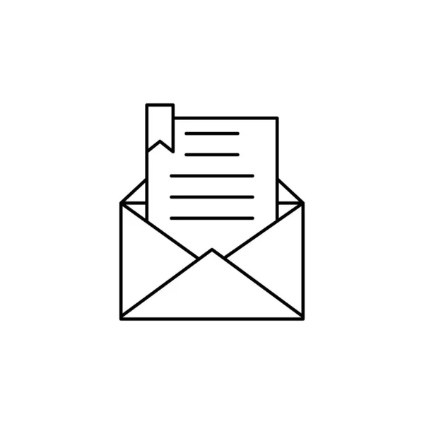 Document Message Email Icon Simple Line Outline Vector Information Transfer — Stockový vektor