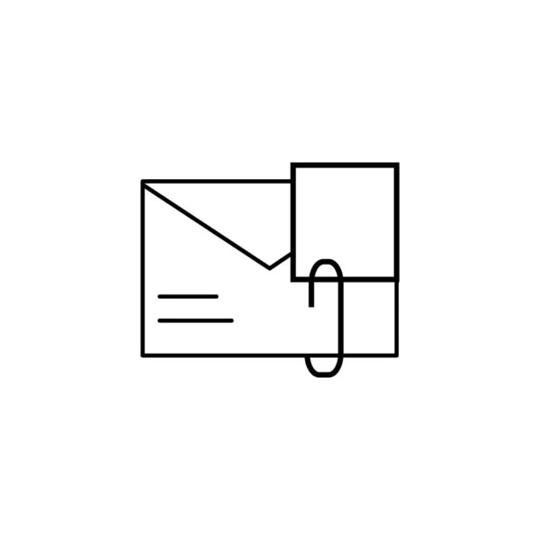 Email Message Envelope Icon Simple Line Outline Vector Information Transfer — Stockvector