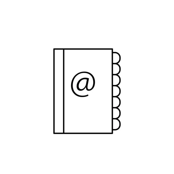 Notebook Email Icon Simple Line Outline Vector Information Transfer Icons — Stockvector