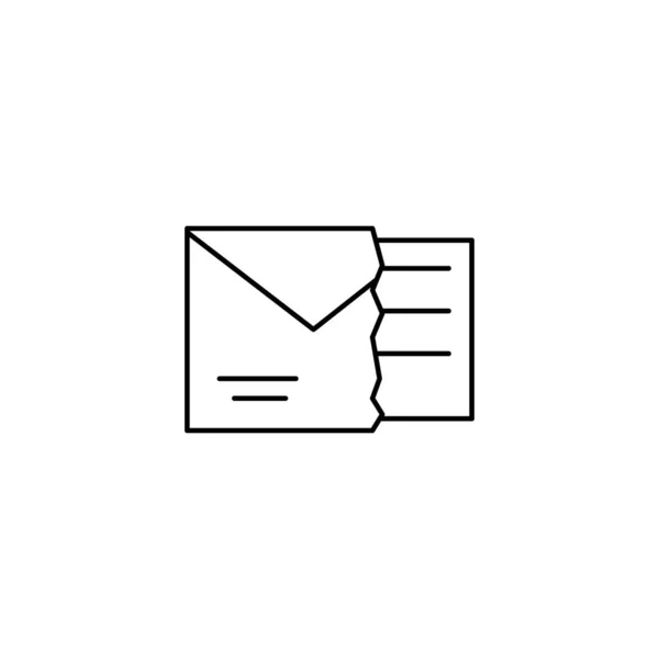 Letter Writing Buy Icon Simple Line Outline Vector Information Transfer — Vector de stock