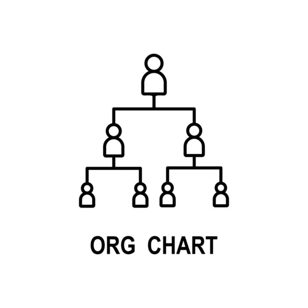 Organizational chart icon. Element of business structure icon for mobile concept and web apps. Thin line organizational chart icon can be used for web and mobile on white background