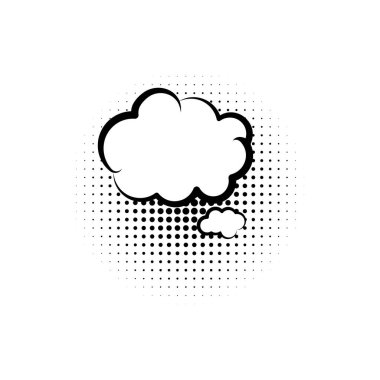 pop art, speech bubble, cloud icon. Element of speech bubble pop art style icon. Signs and symbols collection icon for websites, web design, mobile app on white background