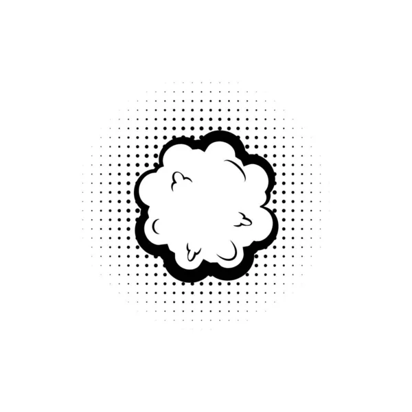 Pop Art Speech Bubble Cloud Icon Element Speech Bubble Pop — Stock Vector