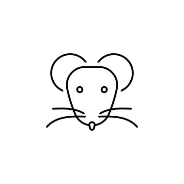 rat icon. Element of scientifics study icon for mobile concept and web apps. Thin line rat icon can be used for web and mobile on white background