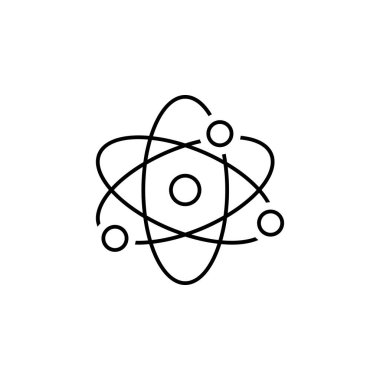 atom icon. Element of scientifics study icon for mobile concept and web apps. Thin line atom icon can be used for web and mobile on white background