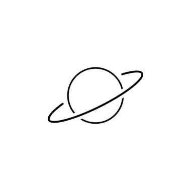 saturn icon. Element of scientifics study icon for mobile concept and web apps. Thin line saturn icon can be used for web and mobile on white background