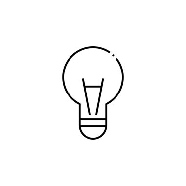 light bulb icon. Element of scientifics study icon for mobile concept and web apps. Thin line light bulb icon can be used for web and mobile on white background