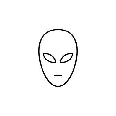 alien icon. Element of scientifics study icon for mobile concept and web apps. Thin line alien icon can be used for web and mobile on white background