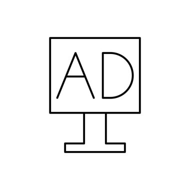 Advertisement, SEO icon. Simple line, outline vector elements of commerce icons for ui and ux, website or mobile application on white background