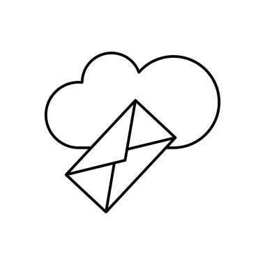 Cloud computing, message, SEO icon. Simple line, outline vector elements of commerce icons for ui and ux, website or mobile application on white background