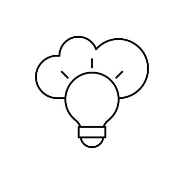 Cloud computing, bulb, SEO icon. Simple line, outline vector elements of commerce icons for ui and ux, website or mobile application on white background