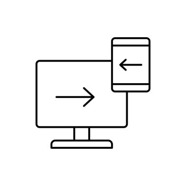 Responsive, computer, phone, SEO icon. Simple line, outline vector elements of commerce icons for ui and ux, website or mobile application on white background