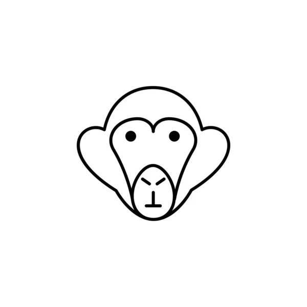 Monkey Icon Element Scientifics Study Icon Mobile Concept Web Apps — Archivo Imágenes Vectoriales