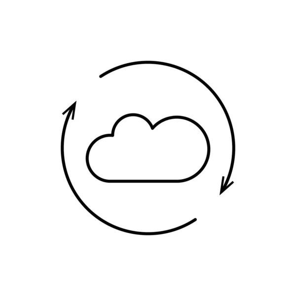 Cloud Computing Refresh Seo Icon Simple Line Outline Vector Elements — 图库矢量图片