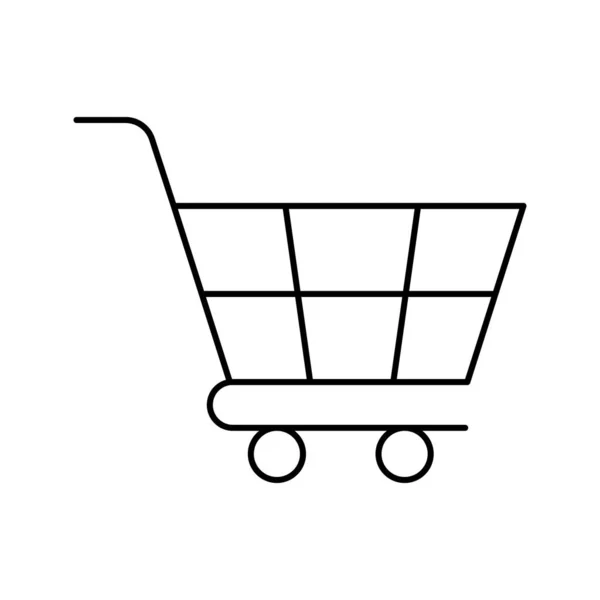 Shopping Cart Seo Icon Simple Line Outline Vector Elements Commerce — Vector de stock