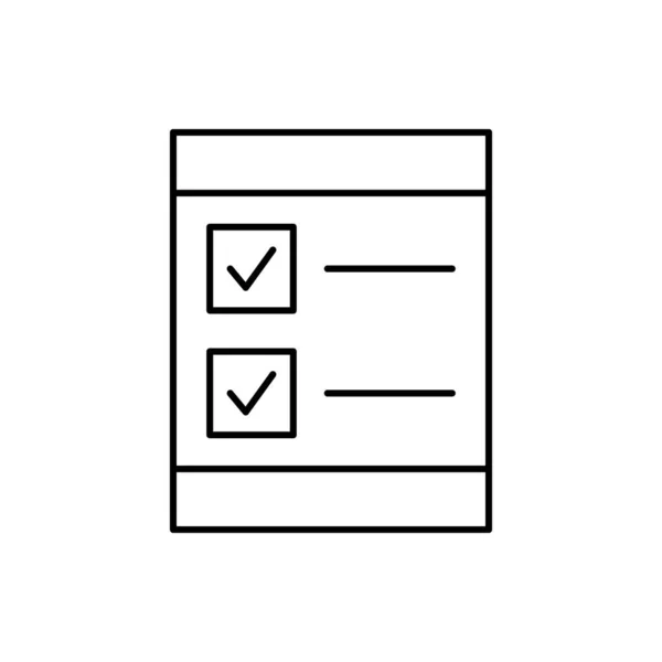 Checklist Seo Icon Simple Line Outline Vector Elements Commerce Icons — Vetor de Stock