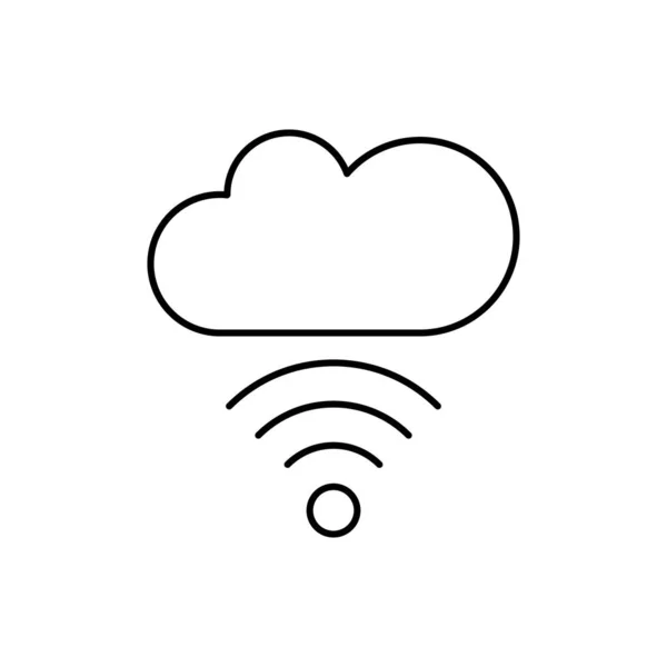 Cloud Computing Wifi Seo Icon Simple Line Outline Vector Elements — Wektor stockowy