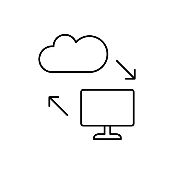 Responsive Cloud Seo Icon Simple Line Outline Vector Elements Commerce — 图库矢量图片