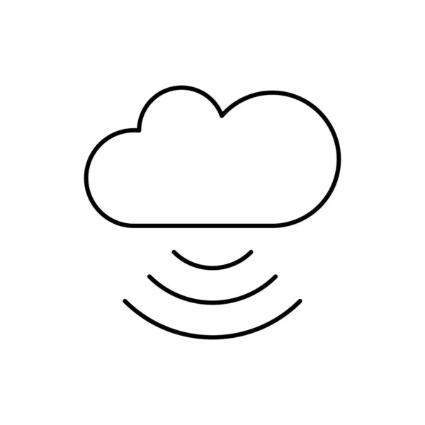 Cloud Computing Users Seo Icon Simple Line Outline Vector Elements — Stockový vektor