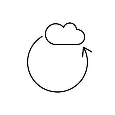 Cloud computing, arrow, SEO icon. Simple line, outline vector elements of commerce icons for ui and ux, website or mobile application on white background