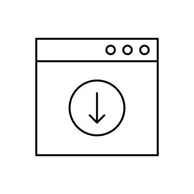 Browser, arrow, page, SEO icon. Simple line, outline vector elements of commerce icons for ui and ux, website or mobile application on white background