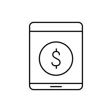 Smartphone, dollar, SEO icon. Simple line, outline vector elements of commerce icons for ui and ux, website or mobile application on white background