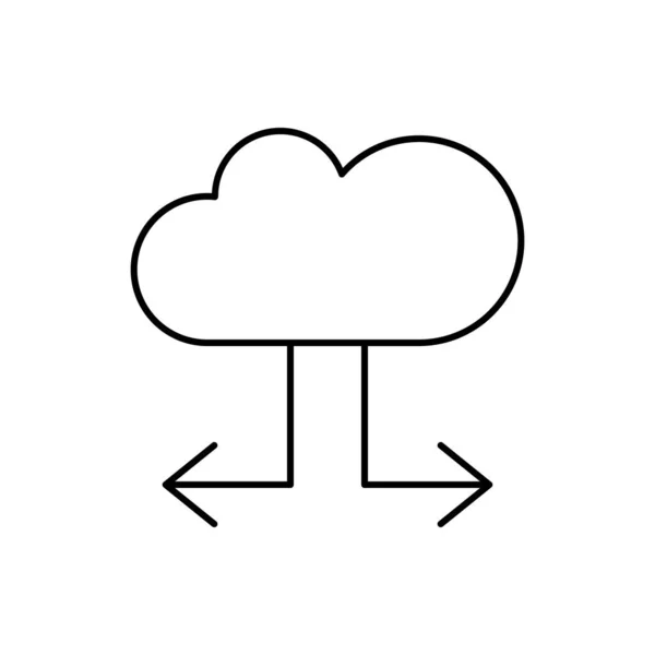 Cloud Computing Arrows Seo Icon Simple Line Outline Vector Elements — Stockový vektor