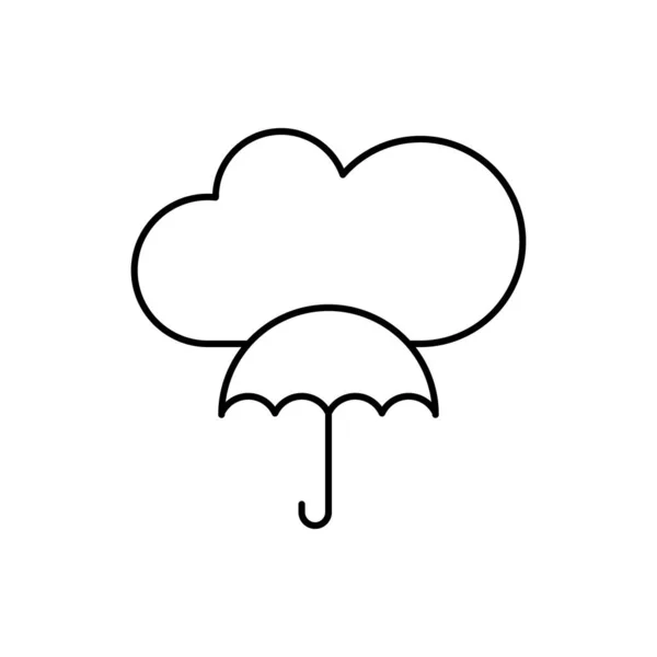Cloud Computing Umbrella Seo Icon Simple Line Outline Vector Elements — Stockový vektor