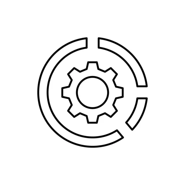 Settings Gear Seo Icon Simple Line Outline Vector Elements Commerce — Vettoriale Stock