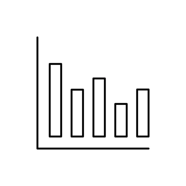 Bar Chart Seo Icon Simple Line Outline Vector Elements Commerce — Stock Vector