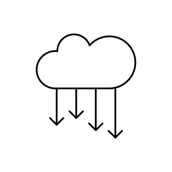Cloud Computing Arrows Seo Icon Simple Line Outline Vector Elements — Stockový vektor