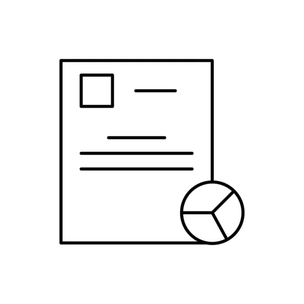 Analytics Chart Pie Seo Icon Simple Line Outline Vector Elements — Vetor de Stock