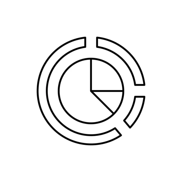 Pie Chart Seo Icon Simple Line Outline Vector Elements Commerce — Vetor de Stock