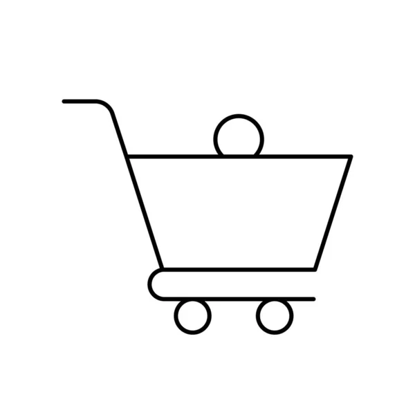 Shopping Cart Icon Simple Line Outline Vector Elements Commerce Icons — Archivo Imágenes Vectoriales