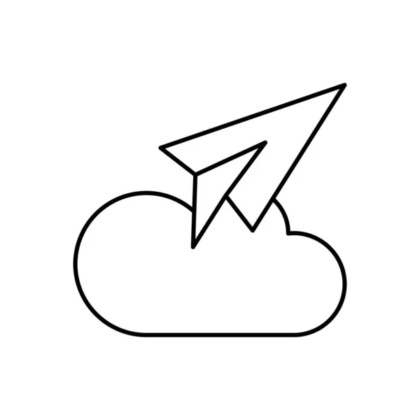 Cloud Computing Message Seo Icon Simple Line Outline Vector Elements — Stockový vektor