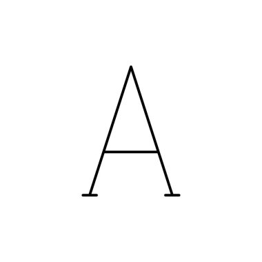 font, format, text icon. Element of text and sign for mobile concept and web apps icon. Thin line icon for website design and development on white background welcome background