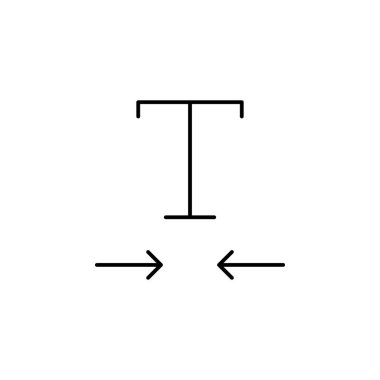 format, horizontal, scale, text icon. Element of text and sign for mobile concept and web apps icon. Thin line icon for website design and development on white background welcome background