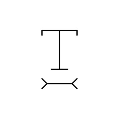 format, horizontal, scale, text icon. Element of text and sign for mobile concept and web apps icon. Thin line icon for website design and development on white background welcome background