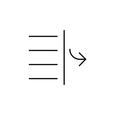 align, format, margin, right icon. Element of text and sign for mobile concept and web apps icon. Thin line icon for website design and development on white background welcome background