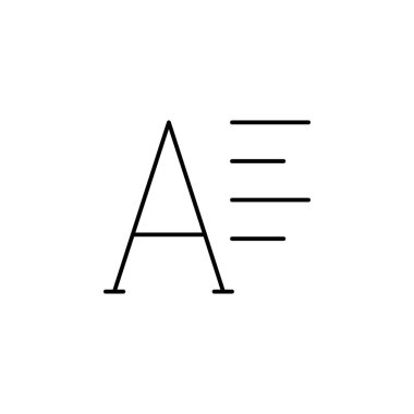 align, font, text icon. Element of text and sign for mobile concept and web apps icon. Thin line icon for website design and development on white background welcome background