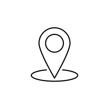 pin outline icon on white background