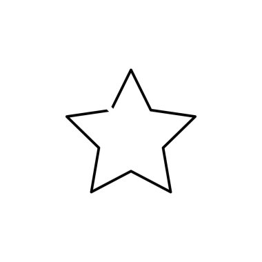 star outline icon on white background