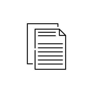 documentation outline icon on white background