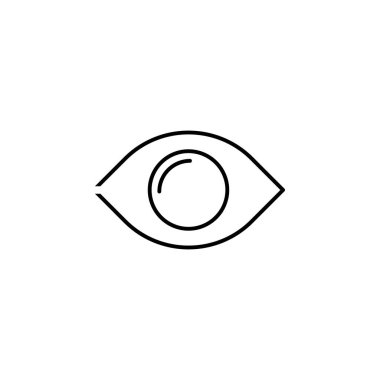eye outline icon on white background