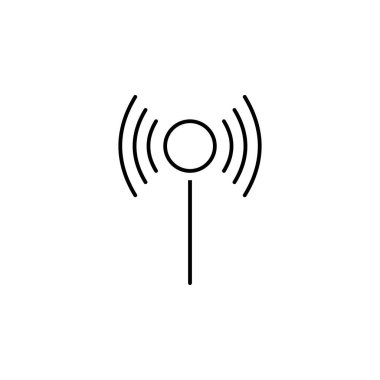 antenna outline icon on white background